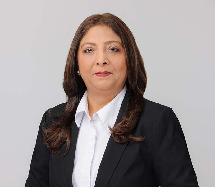 Professional headshot of Anna Sharma, Amar Group Chief Security Officer
