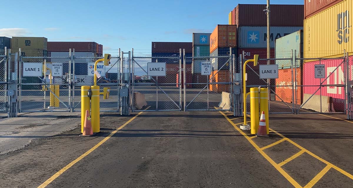 Security gate for entering Amar Group container yard