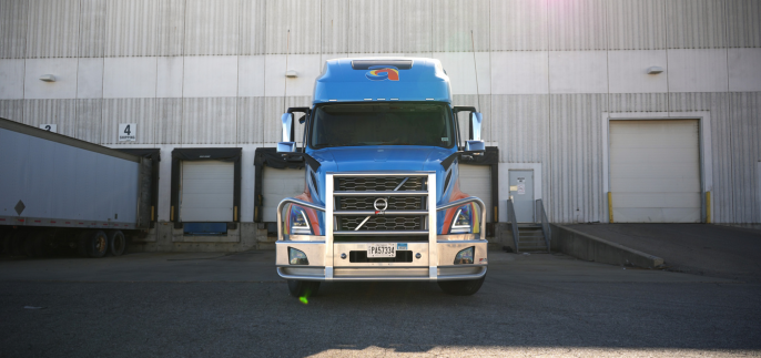 Front view of Amar highway truck